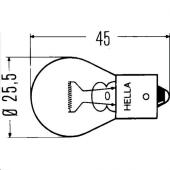 Izzó 24V/21W BA15S 8GA002073241 A3/4