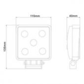 Munkalámpa /5 Ledes, Szögletes/ | 00846T