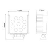 Munkalámpa /9 Ledes, Szögletes/ | 00851T